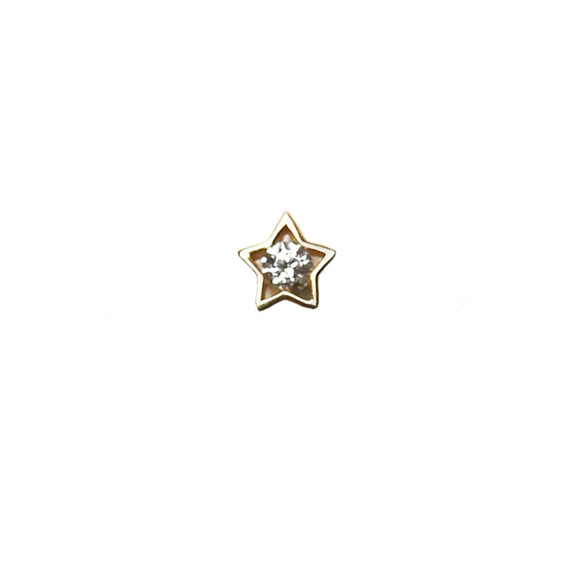 Star Crystal Stud | 14K Gold