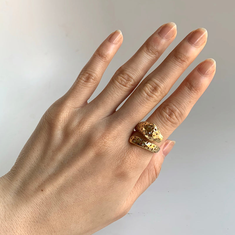 Zlxgirl luxury brand women and man Gold copper wedding finger ring jewelry  fashion women's punk leopard animal ring aneis anel - AliExpress