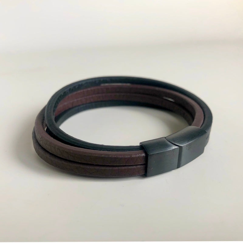 Stacked Leather Bracelet