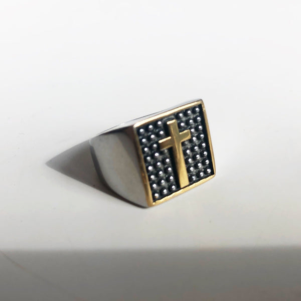 Cross Signet Ring