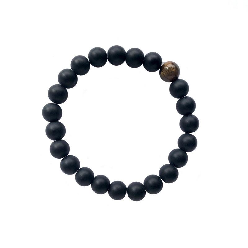 Spiritual Beads Tiger Eye Bracelet | Black