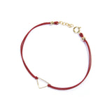 Silk Triangle Bracelet | Red, Gold